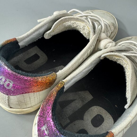 P448 Women's White Johnny Glitter Removable Insole Solid Carved Sneaker, Size 37 - Picture 13 of 16